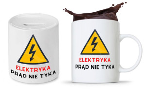 Zestaw Dla Elektryka Prezent Kubek + Skarbonka