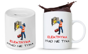 Zestaw Dla Elektryka Prezent Kubek + Skarbonka