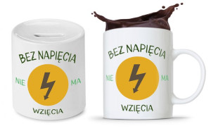 Zestaw Dla Elektryka Prezent Kubek + Skarbonka