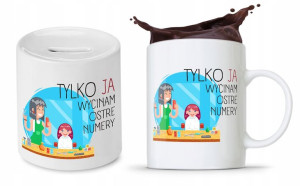 Zestaw Dla Fryzjera Fryzjerki Kubek + Skarbonka