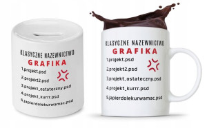 Zestaw Dla Grafika Prezent Kubek + Skarbonka