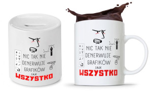 Zestaw Dla Grafika Prezent Kubek + Skarbonka