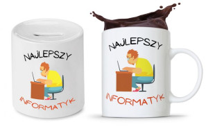 Zestaw Dla Informatyka Prezent Kubek + Skarbonka