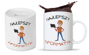 Zestaw Dla Informatyka Prezent Kubek + Skarbonka