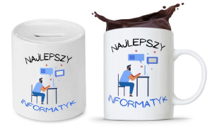 Zestaw Dla Informatyka Prezent Kubek + Skarbonka