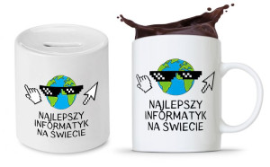 Zestaw Dla Informatyka Prezent Kubek + Skarbonka