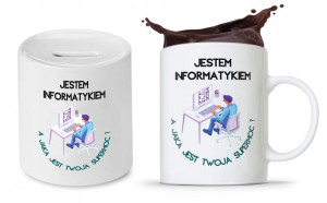 Zestaw Dla Informatyka Prezent Kubek + Skarbonka