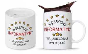 Zestaw Dla Informatyka Prezent Kubek + Skarbonka