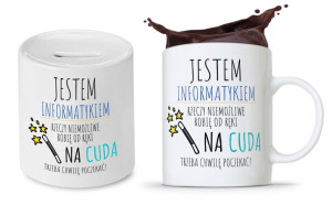 Zestaw Dla Informatyka Prezent Kubek + Skarbonka