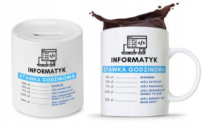 Zestaw Dla Informatyka Prezent Kubek + Skarbonka