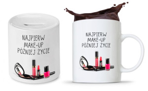 Zestaw Dla Kosmetyczki Kubek + Skarbonka Prezent