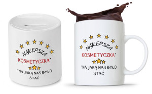 Zestaw Dla Kosmetyczki Kubek + Skarbonka Prezent