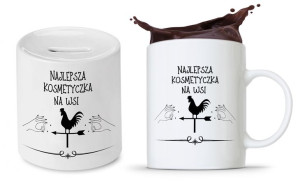 Zestaw Dla Kosmetyczki Kubek + Skarbonka Prezent