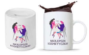 Zestaw Dla Kosmetyczki Kubek + Skarbonka Prezent