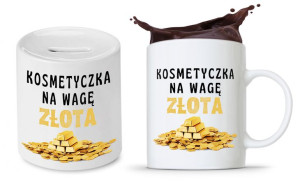 Zestaw Dla Kosmetyczki Kubek + Skarbonka Prezent