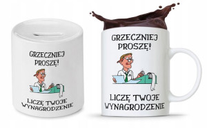 Zestaw Dla Księgowej Księgowego Kubek + Skarbonka