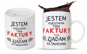 Zestaw Dla Księgowej Księgowego Kubek + Skarbonka