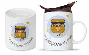 Zestaw Dla Księgowej Księgowego Kubek + Skarbonka