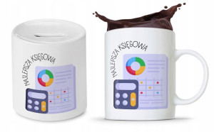 Zestaw Dla Księgowej Księgowego Kubek + Skarbonka