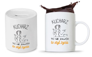 Zestaw Dla Kucharza Prezent Kubek + Skarbonka