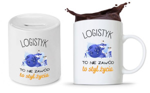 Zestaw Dla Logistyka Kubek + Skarbonka Prezent