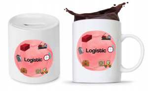 Zestaw Dla Logistyka Kubek + Skarbonka Prezent