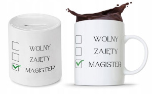 Zestaw Dla Magistra Kubek + Skarbonka Prezent