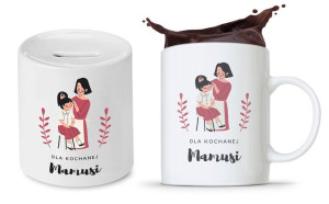 Zestaw Dla Mamy Matki Prezent Kubek + Skarbonka