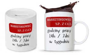 Zestaw Dla Marketingowca Kubek + Skarbonka Prezent