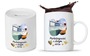 Zestaw Dla Marketingowca Kubek + Skarbonka Prezent