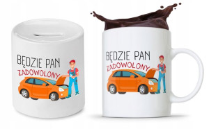 Zestaw Dla Mechanika Prezent Kubek + Skarbonka