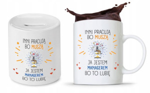 Zestaw Dla Menagera Kubek + Skarbonka Prezent