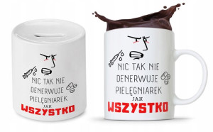 Zestaw Dla Pielęgniarki Prezent Kubek + Skarbonka