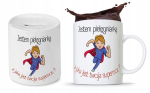 Zestaw Dla Pielęgniarki Prezent Kubek + Skarbonka