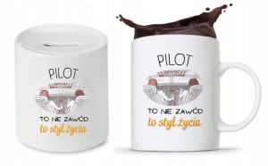 Zestaw Dla Pilota Kubek + Skarbonka Prezent