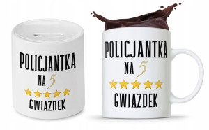 Zestaw Dla Policjanta Prezent Kubek + Skarbonka