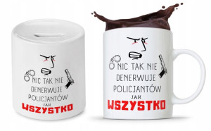 Zestaw Dla Policjanta Prezent Kubek + Skarbonka