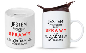 Zestaw Dla Prawnika Adwokata Kubek + Skarbonka