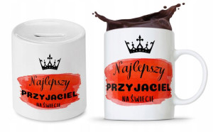 Zestaw Dla Przyjaciela Kolegi Kubek + Skarbonka