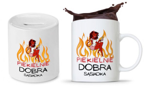 Zestaw Dla Sąsiada Sąsiadki Kubek + Skarbonka