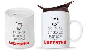 Zestaw Dla Sąsiada Sąsiadki Kubek + Skarbonka