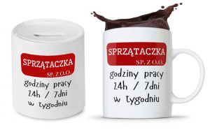 Zestaw Dla Sprzątaczki Kubek + Skarbonka Prezent