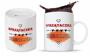 Zestaw Dla Sprzątaczki Kubek + Skarbonka Prezent