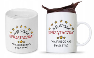 Zestaw Dla Sprzątaczki Kubek + Skarbonka Prezent