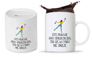 Zestaw Dla Sprzątaczki Kubek + Skarbonka Prezent