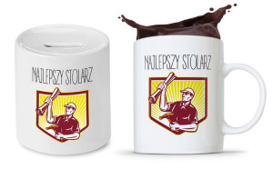 Zestaw Dla Stolarza Prezent Kubek + Skarbonka