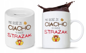 Zestaw Dla Strażaka Prezent Kubek + Skarbonka