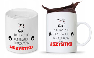 Zestaw Dla Strażaka Prezent Kubek + Skarbonka