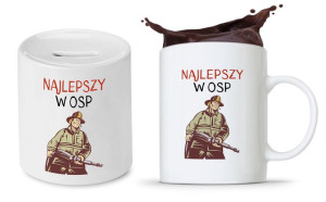 Zestaw Dla Strażaka Prezent Kubek + Skarbonka