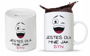 Zestaw Dla Syna Dziecka Prezent Kubek + Skarbonka